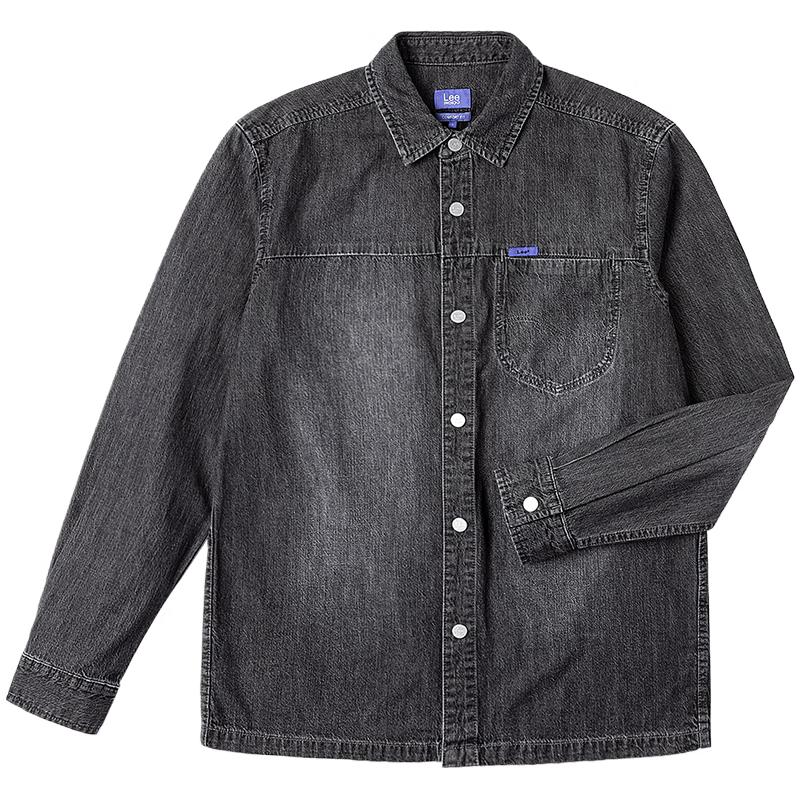 Lee Men s Comfort Fit Long-Sleeve Collared Denim Shirt S