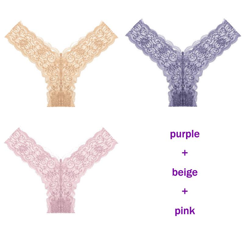 CINOON 3 Teile/los frauen höschen Transparent Low-Taille Unterhose Aushöhlen Tanga Weibliche Nahtlose G-String Sexy Unterwäsche Spitze Dessous panty