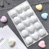 15 Holes Heart Chocolate Silicone Moulds Love Shape Jelly Fondant Making Tool Valentine’s Day Gifts Wedding Scented Candle Decor