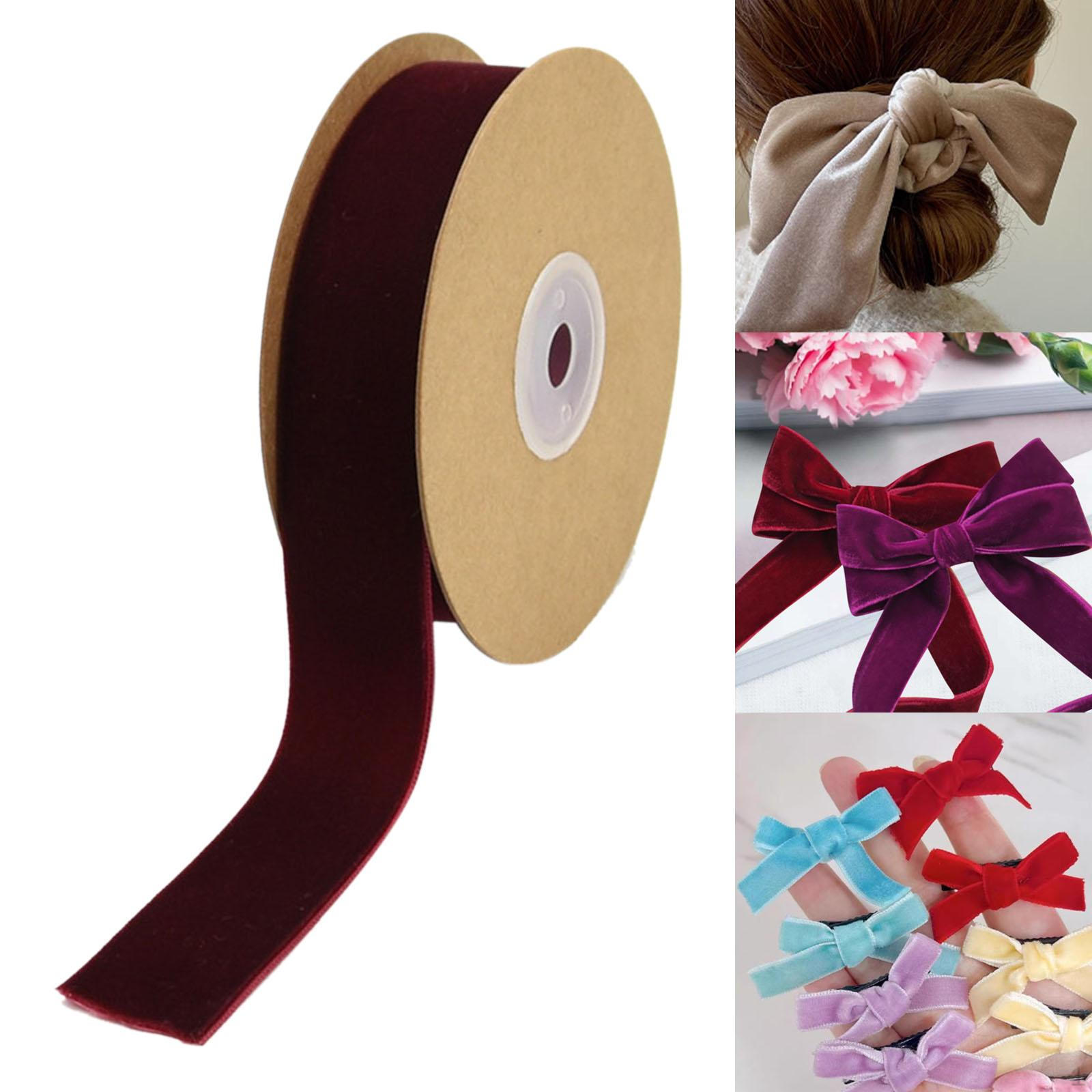 

Катушка бархатной ленты для упаковки подарков и поделок Dark Red