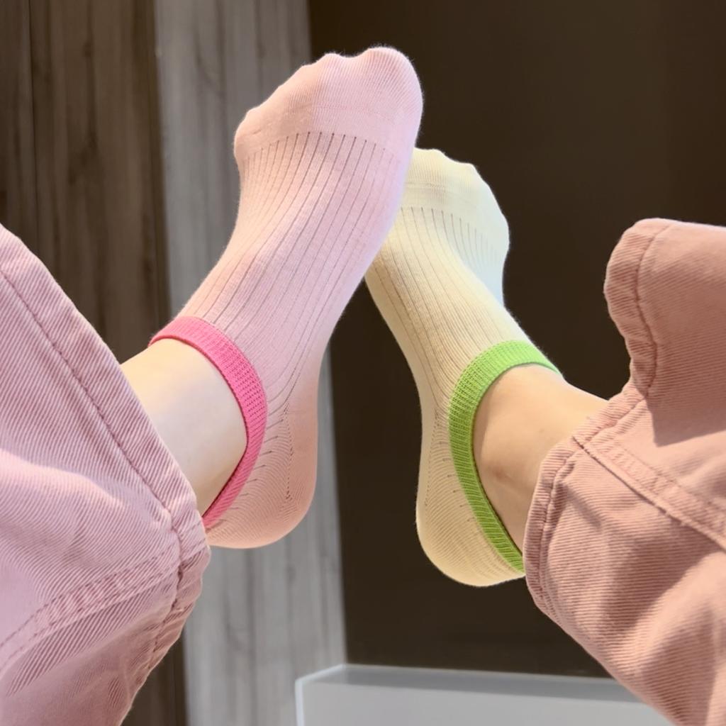 24 New Boneless Boat Socks, Dopamine Socks For Women, Korean Invisible Light Mouth Silicone Anti-Skid, Can'T Drop The Heel