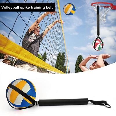 Entrenador de remates para voleibol, ajustable, para practicar ataques, cinturón colgante, salto, balanceo de brazo, remates, ayuda para entrenamiento de potencia, golpeo de voleibol en solitario