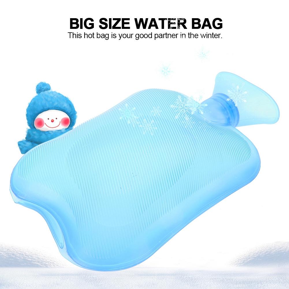 2000ml 3 Farben Wärmflaschentasche Wärme- Kältetherapie Große Größe Wasserbeutel Blau