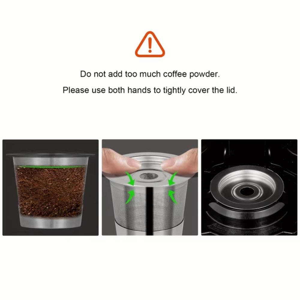 Sturdy Coffee Capsule Cup Stainless Steel Coffee Pod Filter Refillable Coffee Pod  Home