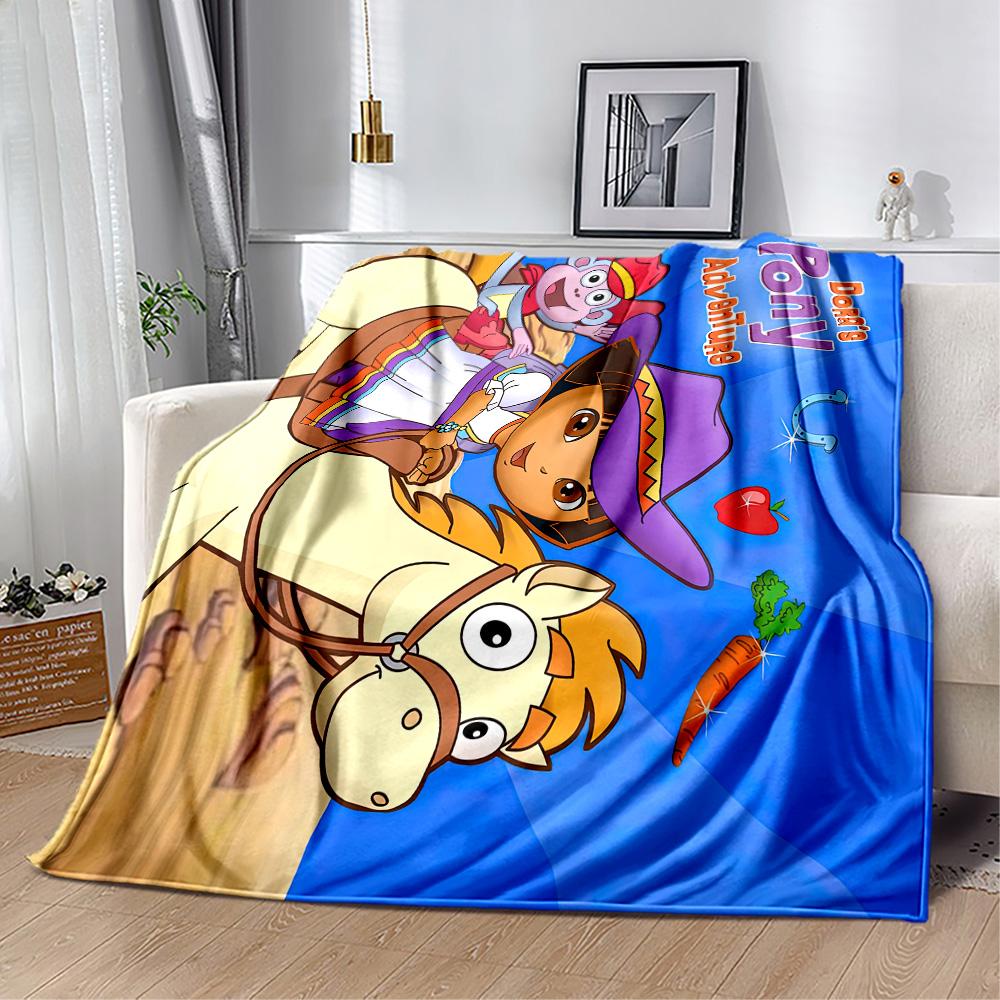 Dora Explorer Blanket Comfortable Suitable for Office Chair Seaside Bed for All Seasons Modern Suitable for Gifting Relatives and Friends