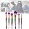 Gujhui Mermaid Makeup Brush Set 5 Pieces Nylon Brushes Long Handle Purple Hair Exquisite Design