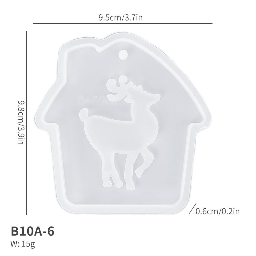 Epoxy Resin Mold Personalized Christmas Tree Hanging Tags Diy Pendant Silicone Mold Multifunctional Resin Crafts Jewelry Mold