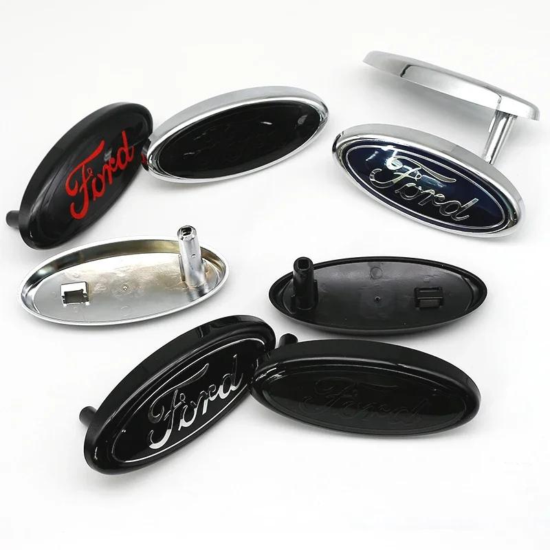 Car Sticker Ford ABS 14.5 Car Front Head Hood Bonnet Logo Rear Trunk Badge Sticker For Ford Mondeo Focus Fusion MK2 MK4 F150 F25