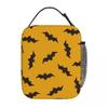 Halloween Bats Insulated Lunch Bags Cooler Bag Reusable Leakproof Tote Lunch Box Food Handbags Office Outdoor