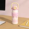 Portable Handheld Thermos Cup Leak-Proof Vacuum Flask Unique Thermos Water Bottle  For Women