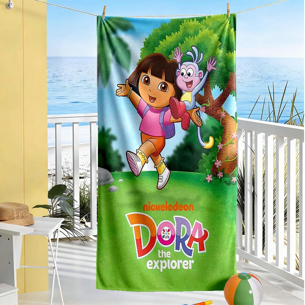 Dora Explorer Beach Towel Soft Durable Quick-Dry Comfortable Lightweight Portable for Swimming,Beach,Camping, Travel, Beach Accessories,Gym