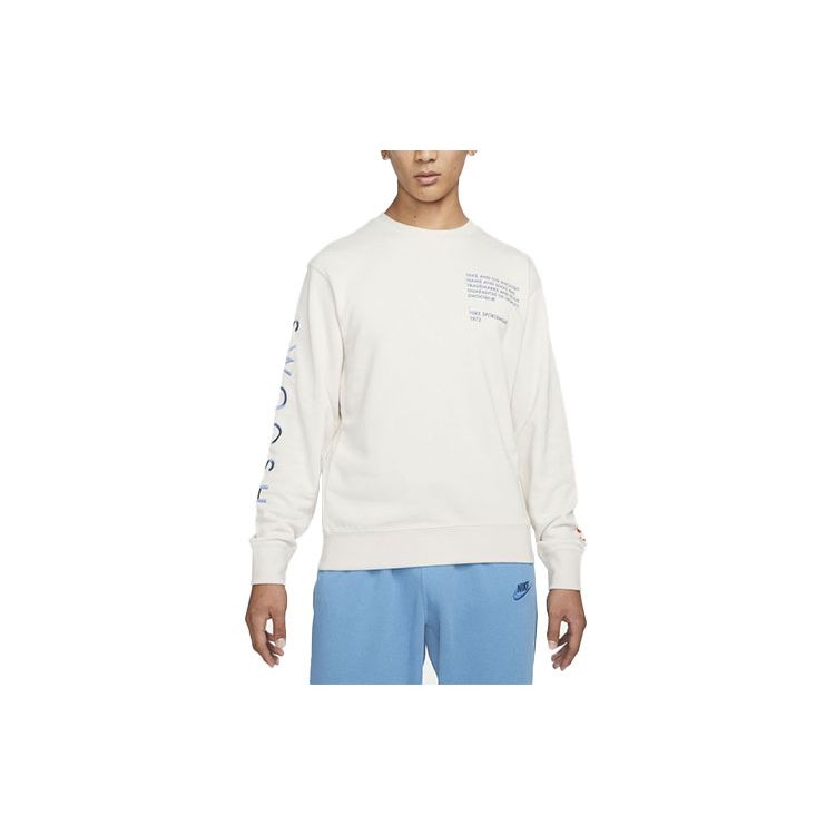 

Мужская толстовка с вышивкой Nike French Terry Crewneck, белая DJ0466-104 M