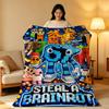 Game S-Steal a Brainrot Viral Comedy Online Design Throw Soft Warm Flannel Blanket Lightweight for Sofa Bed Couch Travel Adults
