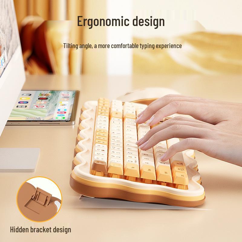 BOW Hangshi MK98 Wireless Keyboard & Mouse Combo - Mechanical Feel, Aesthetic Design for Office & Laptop/Desktop.