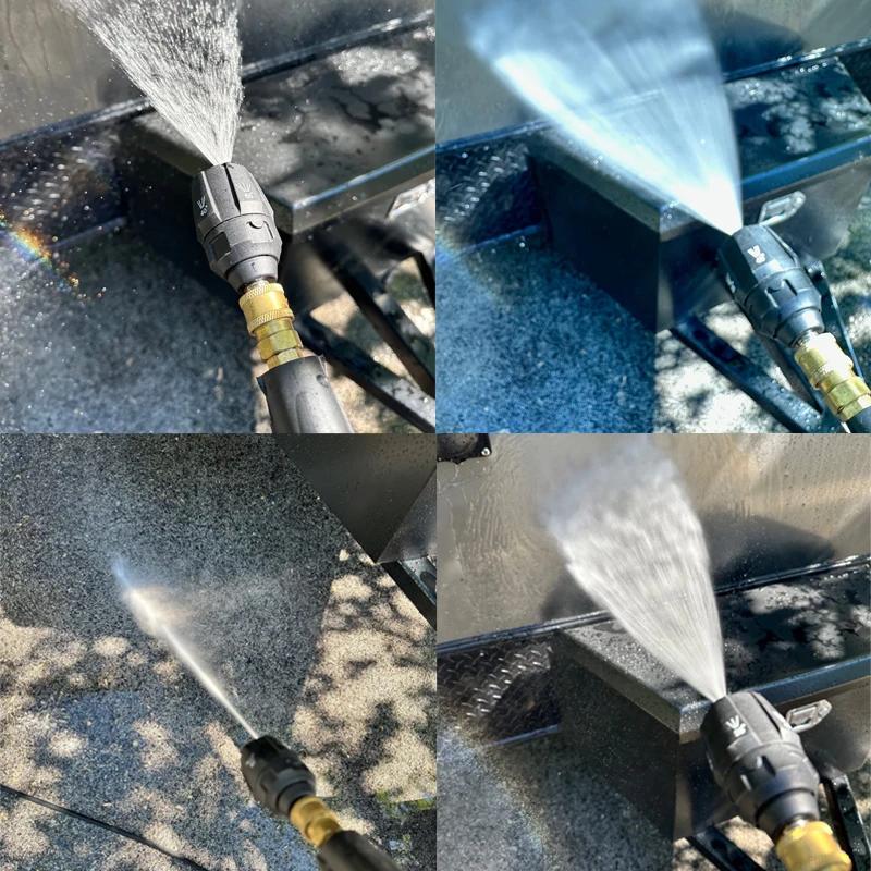 Multifunctional 5in1/6in1 Quick Connect Adapter High Pressure Turbo Nozzle Adapter High Pressure Washer Nozzles