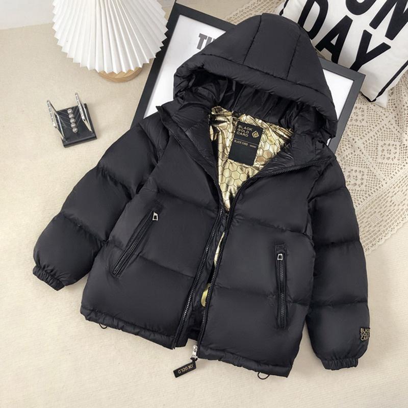 Cappotto con Cappuccio Invernale Caldo con Zip per Bambini 4-14 Anni