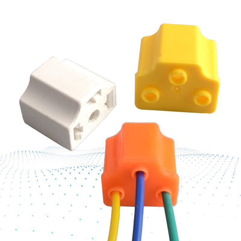 H4 Car Headlight Bulb Socket with Pure Copper Wire & Heat-Resistant Ceramic Holder