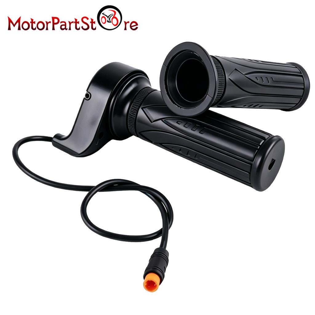 Ebike Full Twist Throttle Grips Electric Bicycle Bike Handle Throttle for E-Bike Electric Scooter Ridstar Q20 12V-60V Waterproof Throttles 2