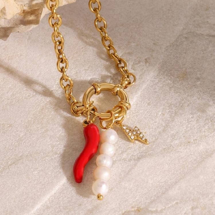 Fashionable Pearls Pendant Bracelet Fashionable Women's Bracelet with Lustrous Pearls and Strong Chain for Parties