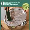 3 In 1 Fruit Potato Peeler Round Rice Washer Bowl Drain Basket Colander Vegetable Slicer Set Vegetable Washing Bowl Set Strainer