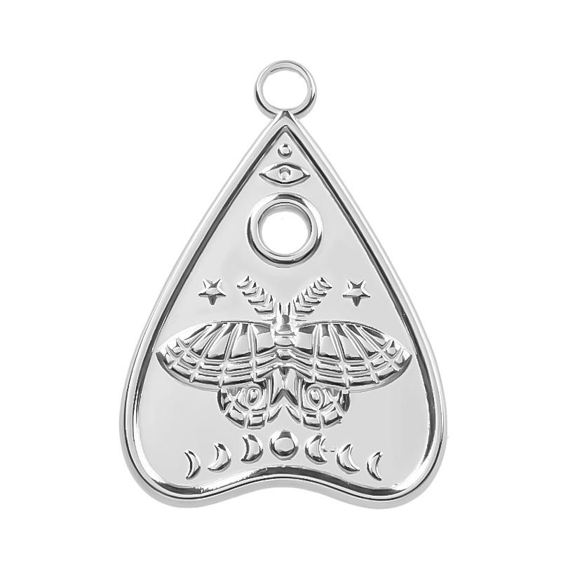 High Quality 6pcs Silver Color Heart Charm Stainless Steel Charms For Jewelry Making Pendnat Breloque Acier Inoxydable Materials