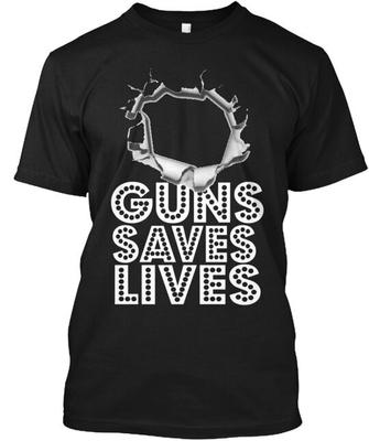 Pistole rettet Leben T-Shirt Hergestellt in den USA Größe S bis 5XL