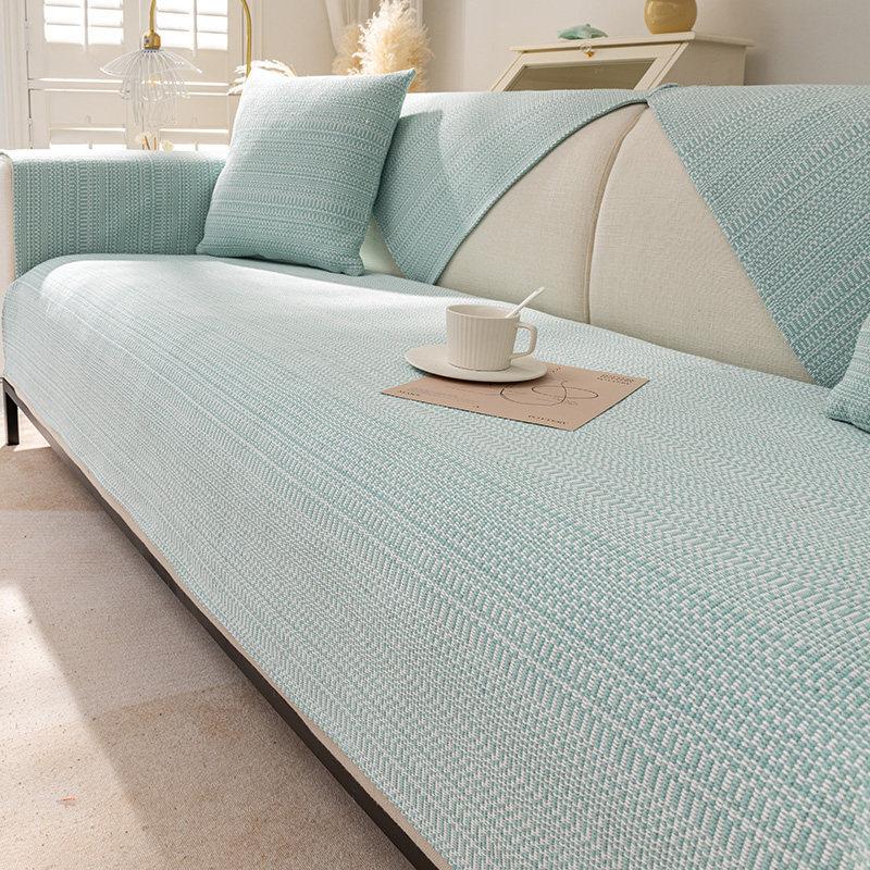 Sofakissen aus Baumwolle und Leinen, vier Jahreszeiten, allgemein, skandinavisch, modern, schlicht, alte Sackleinen, rutschfestes Kissen, Stoff, Sofabezug, Bezugsstoff