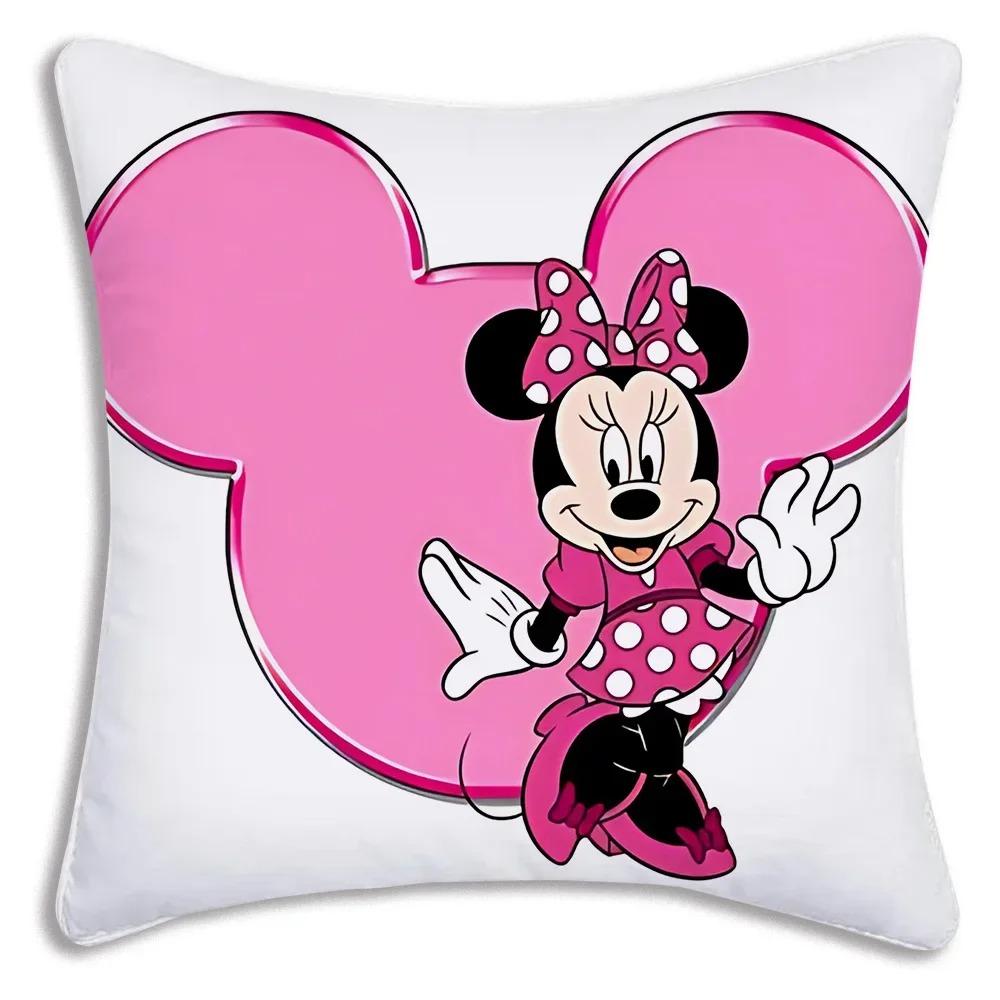 Federa Cuscino Cartone Animato Minnie Mouse Carina Federa Cuscino Stampata per Divano Casa