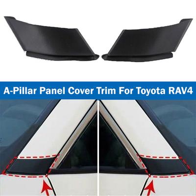 1PCS Auto Schwarz A-Säule Panel Abdeckung Trim Fit für Toyota RAV4 2019-2024