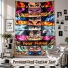 Wall Hanging Tapestry With Custom Name & Text, Demon Slayer Decorative Tapestry For Bedroom