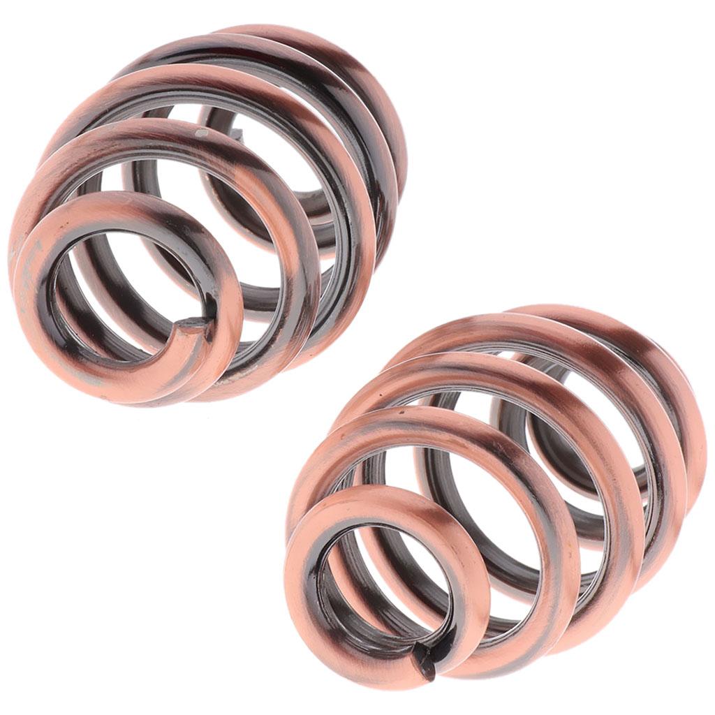 2X Motorcycle Pad Saddle Solo Seat Springs Bracket For-Round Nose