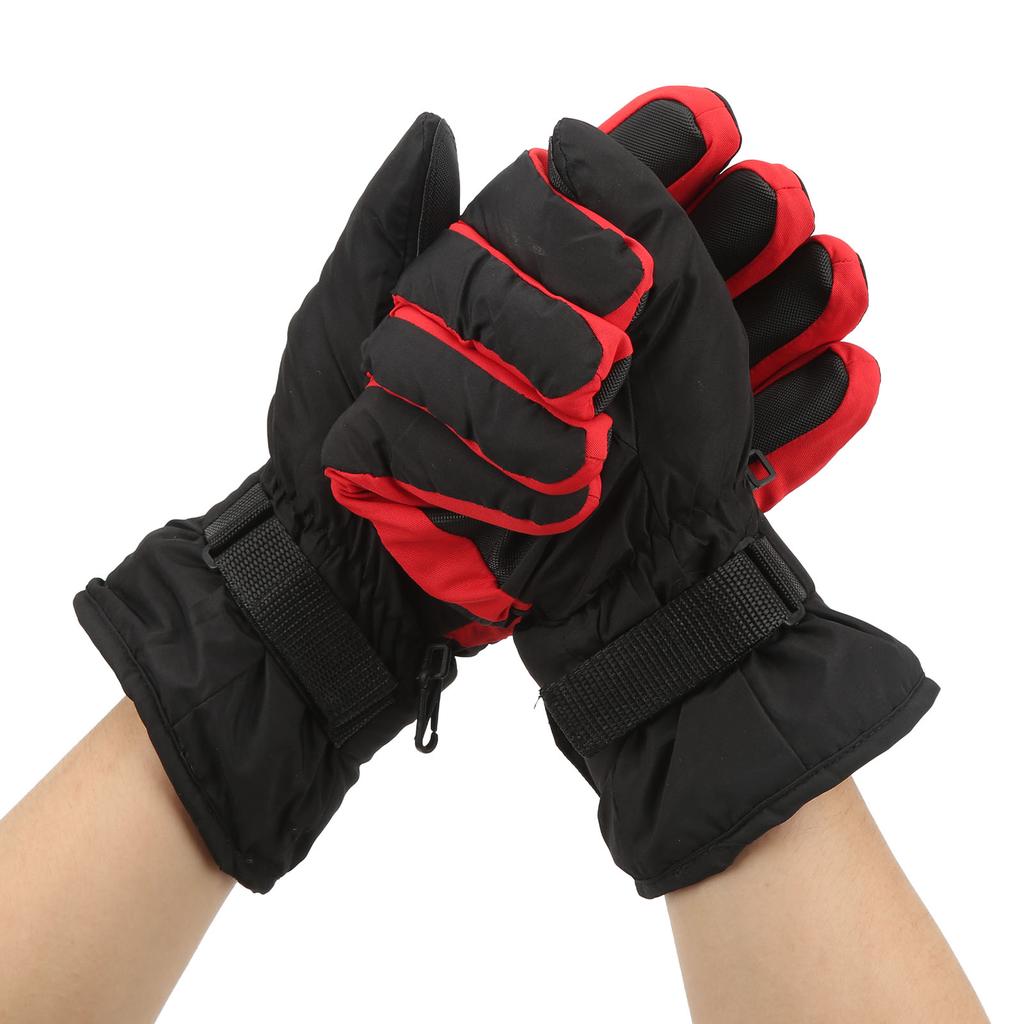 Electric Heated Gloves Polyester Waterproof Battery Powered Winter Heated Gloves for Skiing
