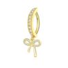 Stainless Steel Belly Button Stud with Hollowed-out Bow-shaped Belly Button Accessory