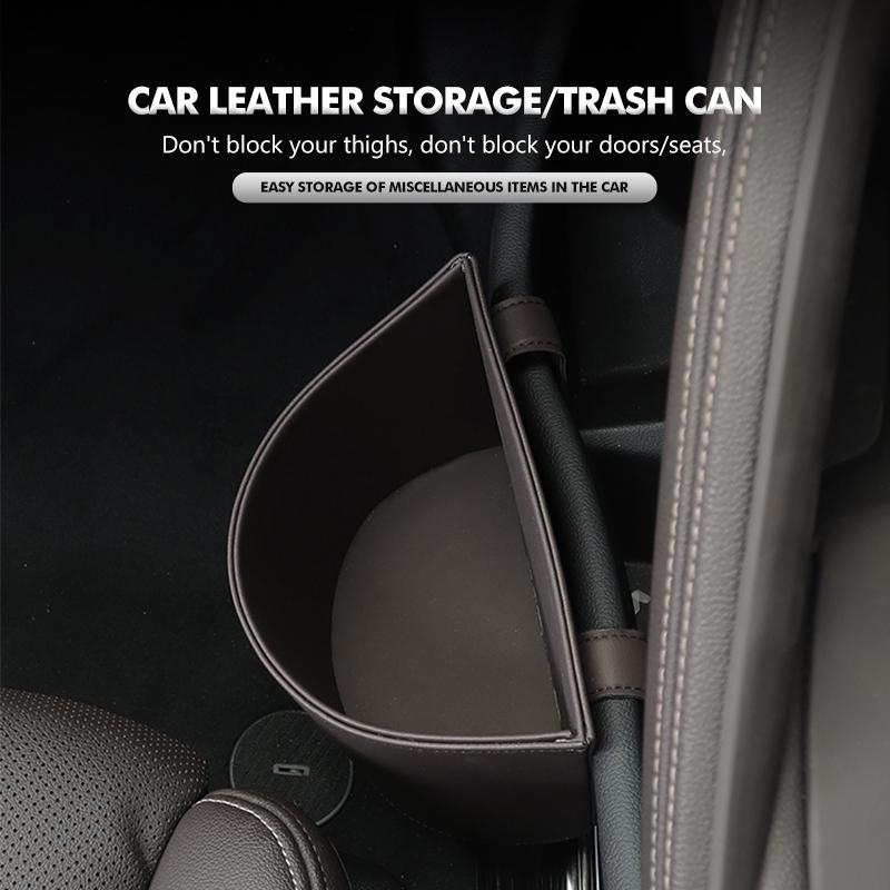 Leather Car Door Storage Organizer Trash Can Garbage Dust Box For Citroen C5 C1 C2 C6 C4L DS3 DS4 DS5 C-Elysee Grand Berlingo