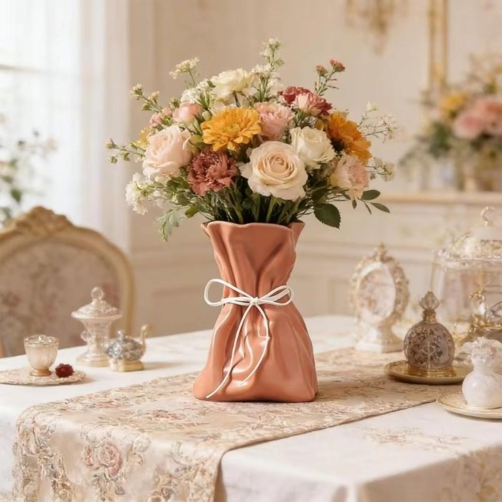 Minimalist Irregular Resin Vase Romantic Hydroponic Flower Pot Entrance Ornament
