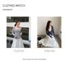 Women's High-Waisted White Cotton A-Line Skirt, Spring 2026 Korean Style, Casual Versatile Tiered Design