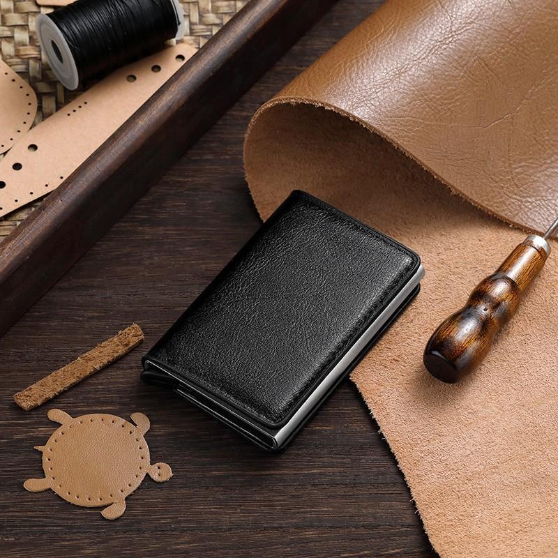 Men's Anti-Theft Magnetic Aluminum Card Holder Wallet