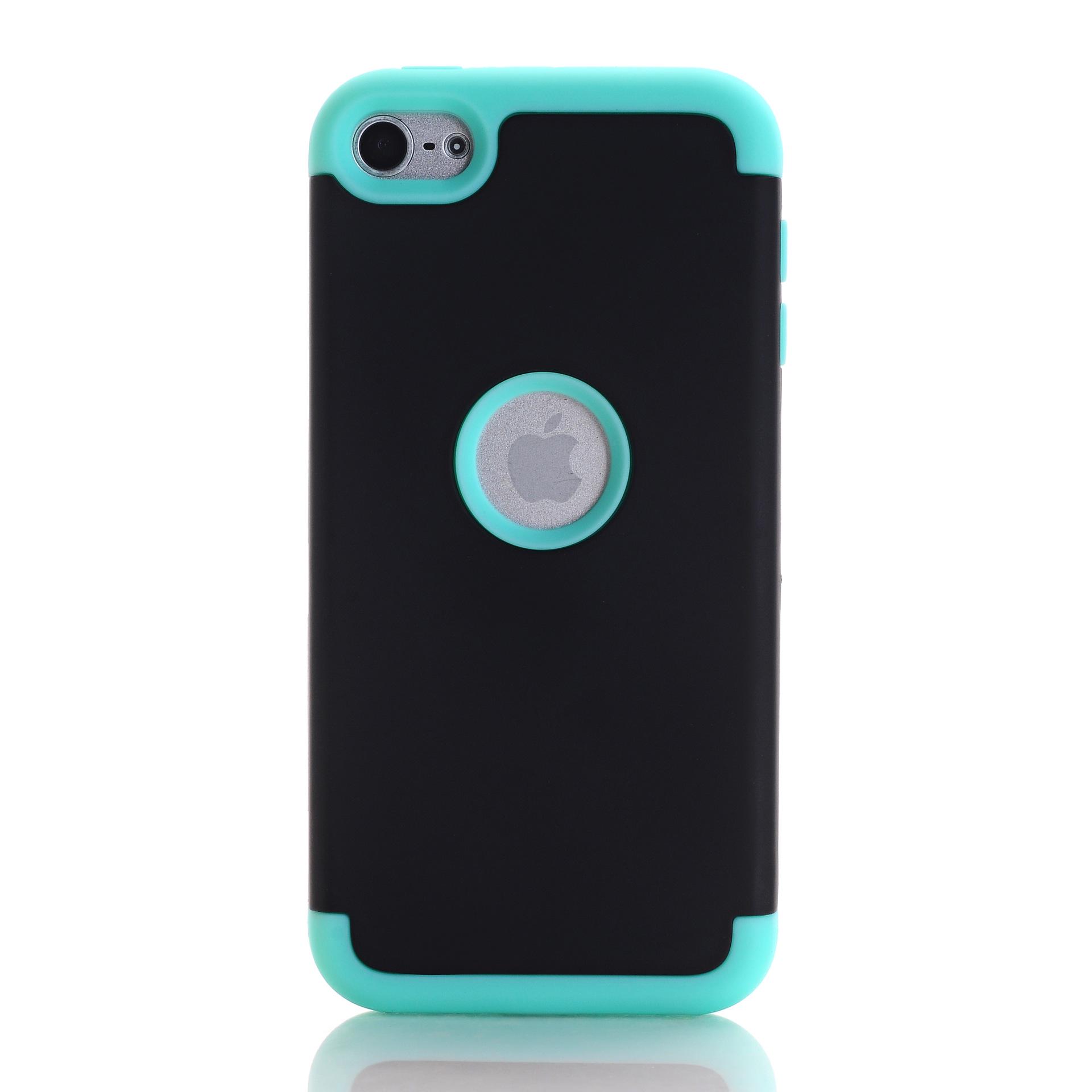 Shockproof Silicone PC Case for Apple Touch 5/6/7 - Three-in-One Drop-Proof Protection Compatible with Touch 5/6/7