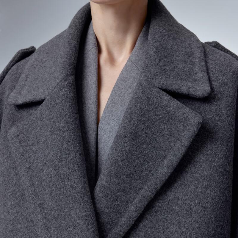 JNBY Women's Winter Loose Lapel Wool H-shaped Coat