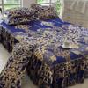 Ruffle Skirt Bedspread Home Textile Printed Bed Skirt Bedroom Coverlets Bedspreads Sheets Dust Cover Bedding 3PCS/Set