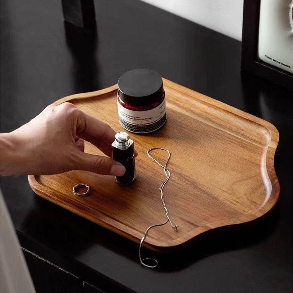 Hexagona Wooden Dinner Plate Octagona Dessert Serving Board Multipurpose Wood Tray Dried Fruit