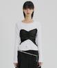 Peulleeoeob Bustier Layered Long Sleeve (Fl-152_White)