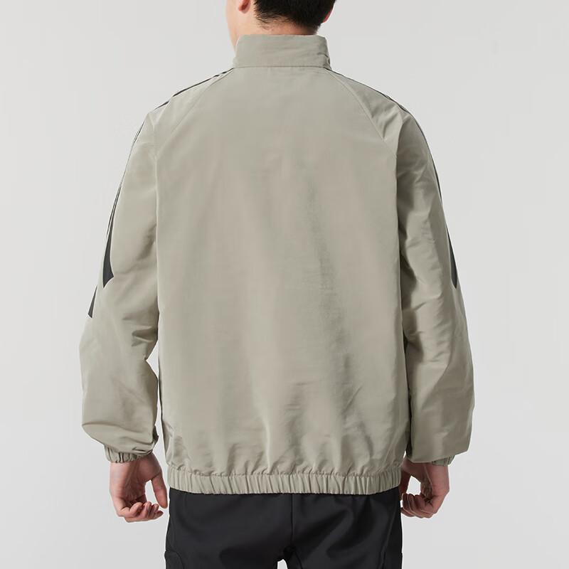 Adidas Stand Collar Casual Comfortable Breathable Hoodie Unisex Hoodies Gray JC7844