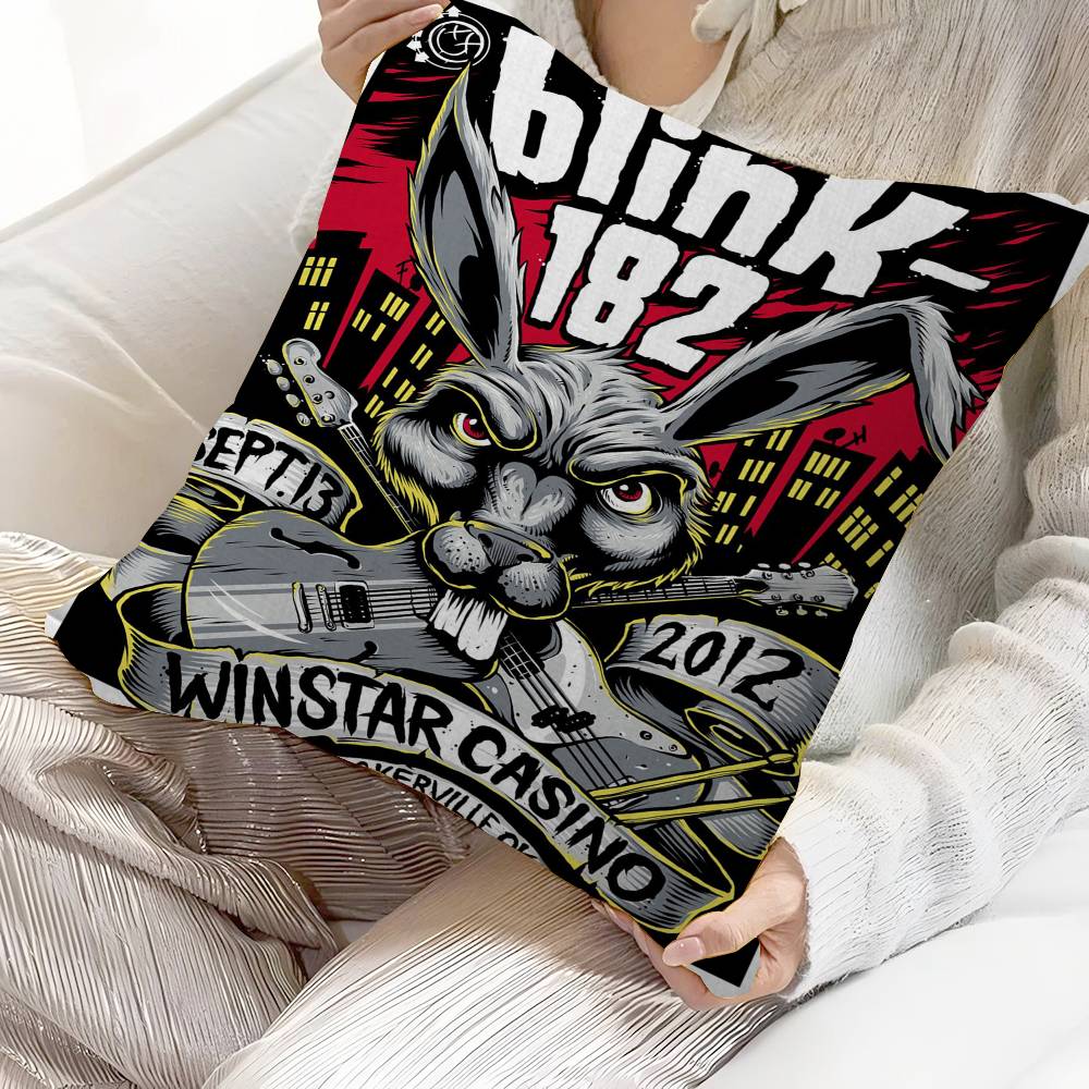 B-Blinks 182 Rock Band Cushion Cover Car Throw Pillow Case For Sofa Car Christmas Gift 40x40cm 45x45cm