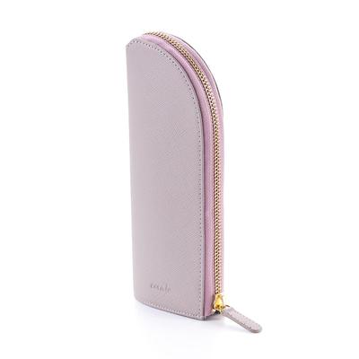 (Corale) Corale Stand Pen Case, Standing Pen Case, Leather, Women's Pencil Case, Pen Holder, Adults, Stylish (Pink Lavender)