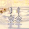 925 Sterling Silver Earrings Exquisite Zircon for Women Fashion Party Jewelry Long Earrings Gifts Wedding Gift Cute