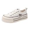 Platform canvas shoes women's 2025 autumn new versatile Korean version new trendy muffin little white shoes casual board shoes in