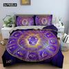 Constellation King Queen Duvet Cover Astrological Bedding Set for Kids Teens Adults Psychedelic Tarot Astrology Soft Quilt Cover