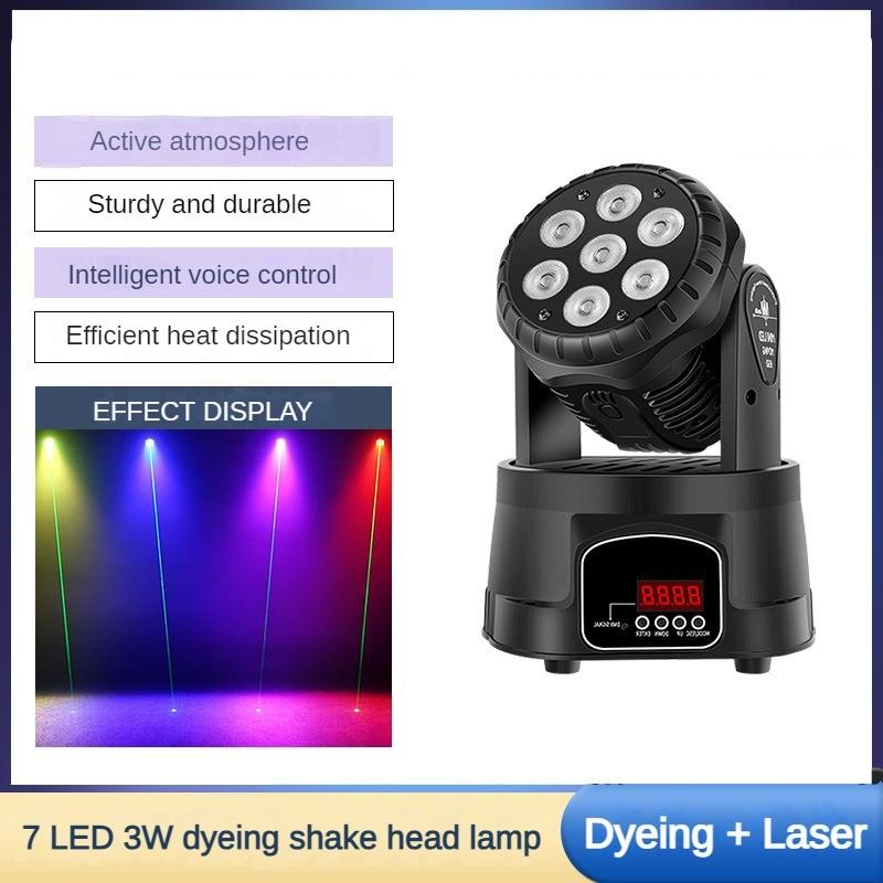 18 LED Bar Tavern 3W Voice Controlled Rotating Lamp KTV Strobe Atmosphere Light Dyeing Moving Head Light