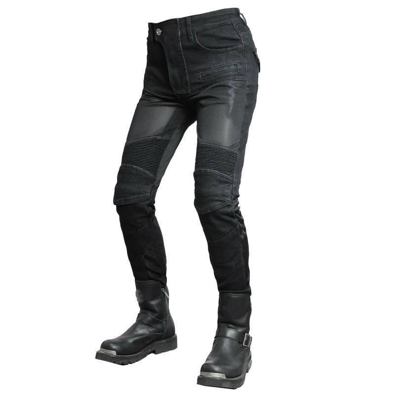 Womens Motorcycle Riding Pants With Integrated Protective Padding Breathable Denim-Style Biker Trousers Street Touring